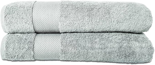 Hencely Bath Sheet Set of 2 - (35x64 Inches) - Luxury Extra Large Oversized Towels, 100% Cotton - Quick Dry, Highly Absorbent, Super Soft - Spa, Hotel, Bathroom - (Bath Sheets 2 Pack, Light Green)