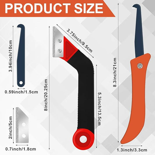 11Pcs Grout Removal Tool Kit 2 Tile Grout Saws with 6 Extra Blades 1 Bonus Hand Saw 2 Cleaning Blades Perfect for Tile Gap Cleaning and Repair