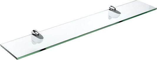 Spancraft Glass H-12x14-Chrome Heron Glass Shelf, Chrome, 12" x 14"