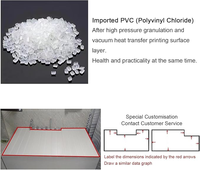 Adjustable Foldable Dust-Proof Bathtub Cover White,Waterproof Shutter Bathtub Tray & Laptop Desk 2 in 1 Fits Most Tubs,Modern Bath Tub Racks for Home (0.8Mx1.15M（2.62FTx3.44FT）, 0.24in Thick)