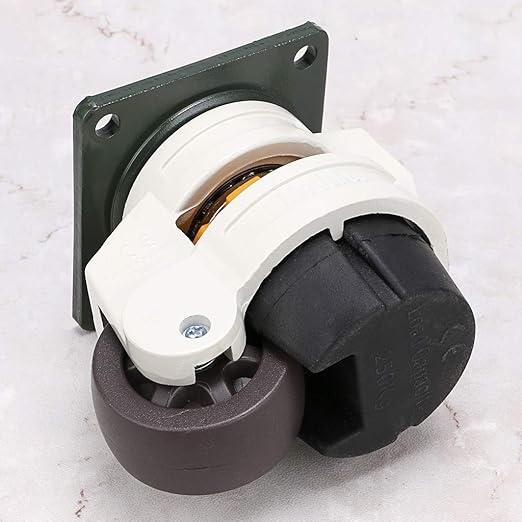 Skelang 4-Pcs Leveling Machine Casters with Nylon Wheel and Rubber Foot, Retractable Workbench Caster, Loading Capacity 2200 Lbs