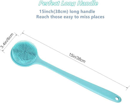 Silicone Body Scrubber, Long Handle Back Scrubber for Shower, Silicone Body Brush Shower Scrubber for Body, Shower Srush Back Brush Body Exfoliator