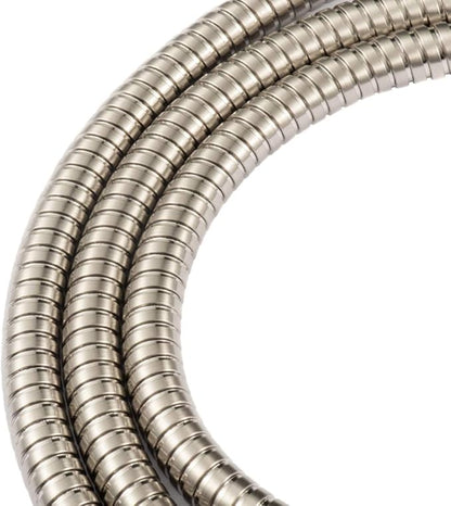 72-inch Extra Long Brushed Nickel Shower Hose Replacement, 304 Stainless Steel Made Long Hand Held Shower Hose With Brass Fitting (72-inch, Brushed Nickel Finish)