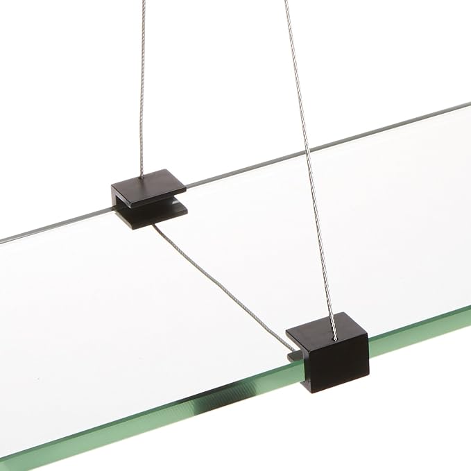 Spancraft Glass CR-4.75x12-Black Crane Glass Shelf, Black, 4.75" x 12"