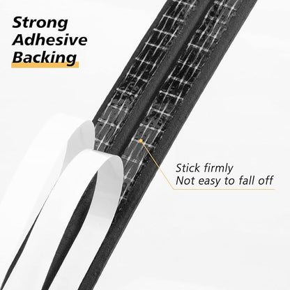 SUNMON Weather Stripping Door Seal, D-Type Strip Weather Stripping Seal Strip for Doors/Windows, Soundproofing Weatherstrip Gap Collision Avoidance 33 Feet (Black