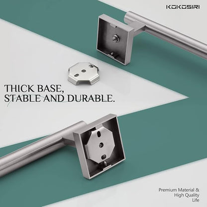 KOKOSIRI Towel Holder Bathroom Accessories Towel Bar for Bath Kitchen Necklace Holder 24 Inch Brushed Nickel Stainless Steel B4005BR-L24