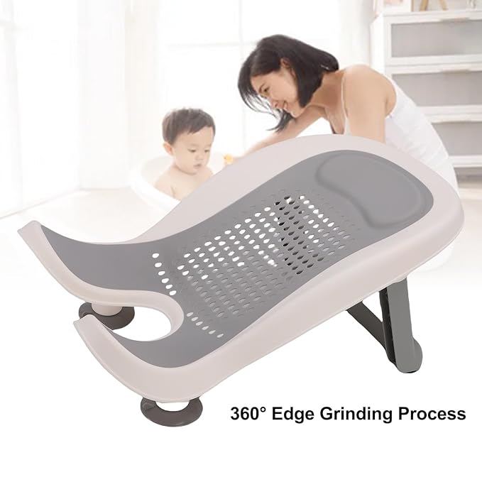 Fafeicy Baby Bath Tub Infant Bath Basin, Newborn Washing Tub with Strong Suction Cups Soft Mesh & Drainage Holes for Secure Comfortable Bathing 0-24 Months