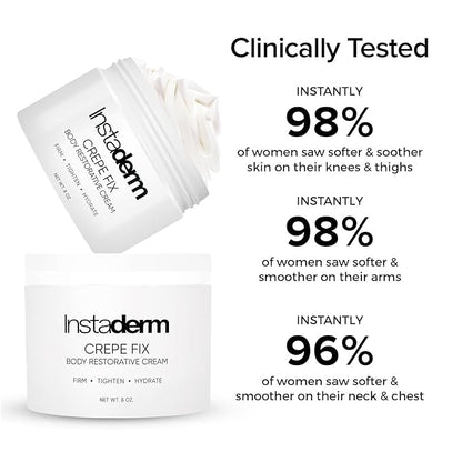Crepe Fix Body Restorative Cream – Anti-Aging Wrinkle Cream, Support Skins Natural Elastin & Collagen Production to Restore, Lift, Tighten, Hydrate & Smooth Thinning Aged Crepey Skin. 8OZ
