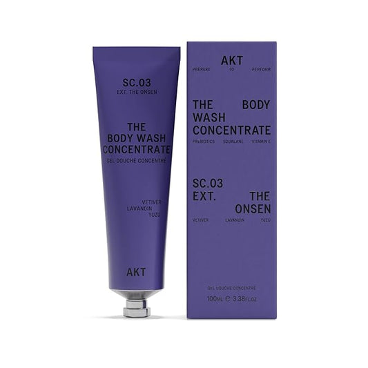 AKT The Body Wash Concentrate 3.4 Fl Oz, Natural Shower Gel with Skin-Balancing Prebiotics, Body Wash Women & Men, with Olive Squalane & Vitamin E, Sc.03 The Onsen, All Genders
