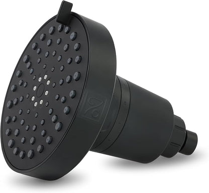 SEVENTY 4-Setting Filtered Shower Head with Shower Filter in Matte Black – Helps Reduce Chlorine and Impurities for Healthier Hair, Skin and Scalp, Easy to Install (Model 12157)