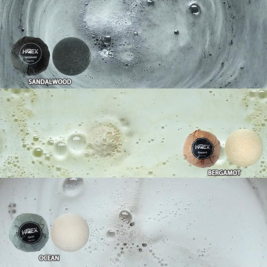 Charcoal Bath Bombs Gift Set – 6 Piece Natural Spa Fizzies with Essential Oils – Handmade Organic Moisturizing Vegan Bath Bombs for Relaxation, Detox, Stress Relief – Gifts for Men & Women