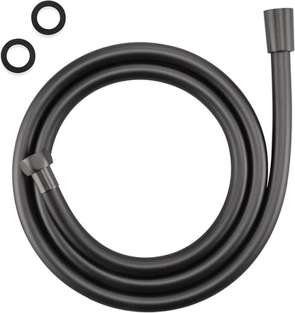 Shower Hose,Explosion Proof Anti Winding Silicone Showerhead Hose, Used In Showerheads Spray Bidet Bathing Toilet Cleaning Pet Flexible Shower hose replacement (Grey, 59 In)