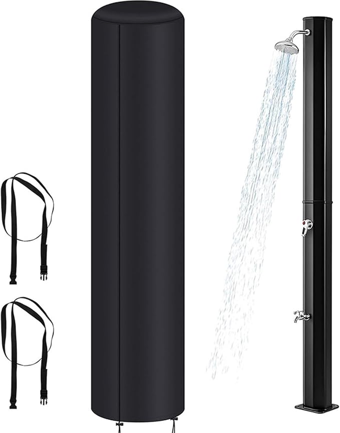 rockible Outdoor Solar Shower Cover Solar Shower Enclosure,Sturdy 25.98x87.01inch,Weather Protection Case for 10.6 Gallon