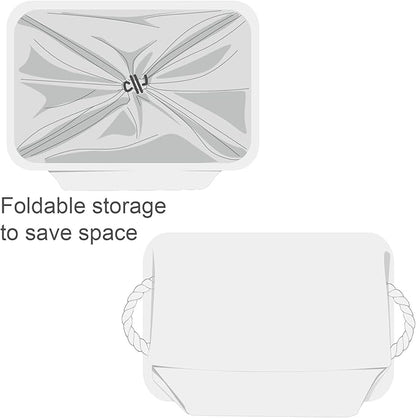 TheWarmHome Storage Basket for Gifts Empty - X Large - 3 Pack 17.7L×13.8W×9.8H in Collapsible Storage Bin for Shelves, Toy Box Storage for Gifts Book Laundry (White)