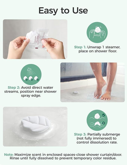 Momcozy 14 Pack Shower Steamers Spa Gifts - Eucalyptus Leaf Shape, with Natural Peppermint & Eucalyptus Essential Oil for Relaxation, Long-Lasting, Thoughtful Birthday and Holiday Gifts for Her/Him