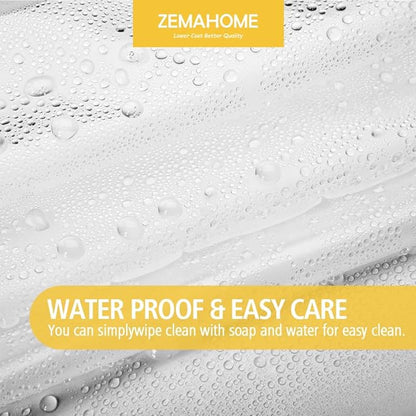 Frosted Plastic Shower Curtain Liner, 72x72 Inch Thin Lightweight Plastic Semi-Transparent Bathroom Shower Showroom Inner Curtain with Rustproof Metal Grommet Holes and Weighted Magnets