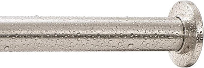 Ivilon Tension Curtain Rod - Spring Tension Rod for Windows or Shower, 54 to 90 Inch. Brushed Nickel