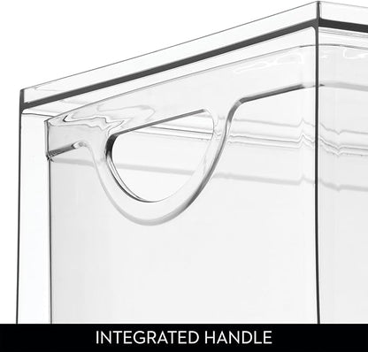iDesign Clear Plastic Storage Drawer, Stackable Organizer for Bathroom Counter, Vanity, or Under-Sink