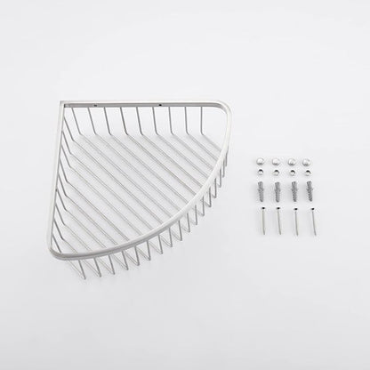 Corner Shower Caddy Organizer, SUS304 Stainless Steel Heavy Duty Rust-Proof Shelf Organizer, Wall Mounted Storage Rack for Bathroom, Kitchen, Brushed Nickel