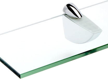 Spancraft Glass O-10x48-Chrome Oriole Glass Shelf, Chrome, 10" x 48"