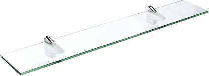 Spancraft Glass F-4.75x33-Chrome Falcon Glass Shelf, Chrome, 4.75" x 33"
