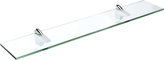Spancraft Glass F-4.75x33-Chrome Falcon Glass Shelf, Chrome, 4.75" x 33"