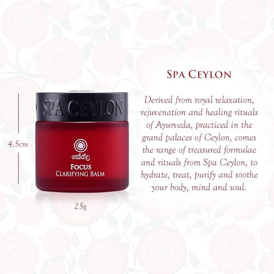 SPA CEYLON Focus Clarifying Balm, Clean Ingredients, Vegetarian, Meditation Balm, Aromatherapy, Natural Calm, 100% Natural Organic, Essential Oils (Cedarwood, Frankincense)