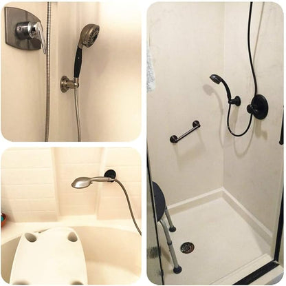 JiePai Vacuum Suction Cup Shower Head Holder,Adhesive Adjustable Suction Handheld Shower Holder Bracket,Removable Wall Mount Head Holder for Bathroom,Oil Rubbed Bronze