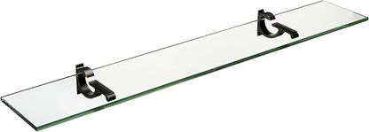 Spancraft Glass M-4.75x36-Black Monarch Glass Shelf, Black, 4.75" x 36"