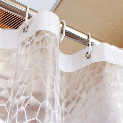 AooHome 36x72 Inch Shower Curtain Liner, EVA 3D Water Cube Shower Curtain with Bottom Magnets, Water Repellent, Heavy Duty, Semi Transparent