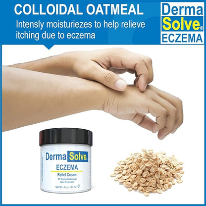 Dermasolve Full Body Eczema Relief Lotion Cream - Flare Control Therapy Balm That Protects, Moisturizes, and Repairs Skin Kids, Babies & Adults - Steroid Free (4 Fl Oz, 2)