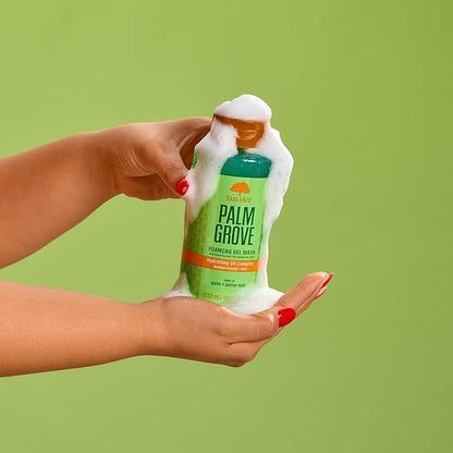 Tree Hut Palm Grove Foaming Gel Wash, Hydrating & Moisturizing Body Wash with Shea Butter & Nourishing Essential Oils, Daily Cleanser for Soft Smooth Skin, 18 fl oz