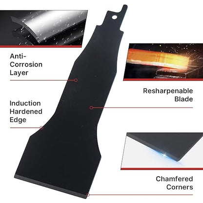 2pcs 1-3/16 inch (30mm) HCS reciprocating Saw Blade Saber Shovel Length Cleaning Tool for Removing Tile Grout Glue Gaps, etc.…