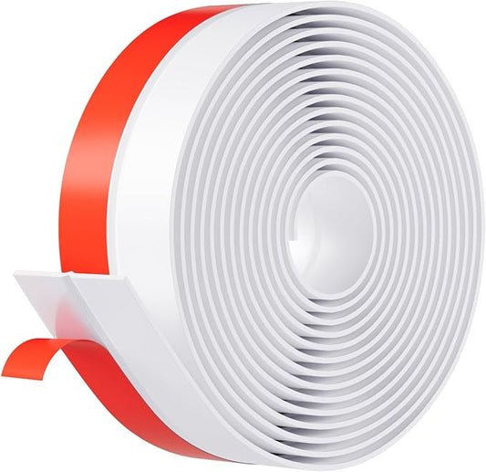 Heavy-Duty 3Inch (W) x 20FT(L) Door Weather Stripping, Extra Thick 2mm Door Draft Stopper Silicone Seal Strip, Draft Seal Tape for Doors Windows and Shower Glass Gap