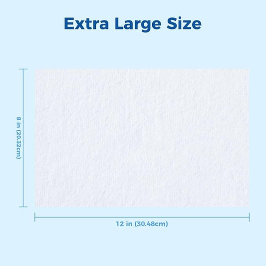 Adult Washcloths Body Wipes 250 Count Fresh Scent 12"x8" Flip Top, Strong Yet Soft, Perfect for Incontinence Cleansing, Clinic, Nursing Home, Hospital, Camping, Travel, Gym