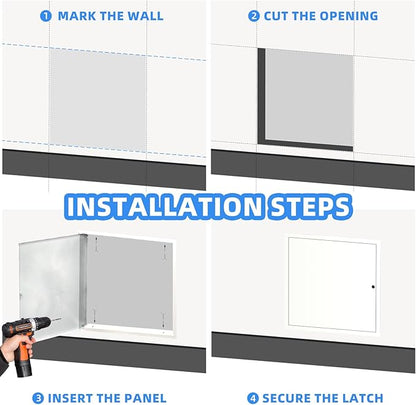 20" x 20" Metal Access Panel, 1MM Thickened Access Panel for Drywall, Aluminum Access Panel for Walls and Ceilings, Rust-Resistant and Easy-to-Install Drywall Access Panel