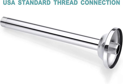BESTILL 8 Inch Ceiling Mount Rain Shower Head Arm and Flange, Chrome