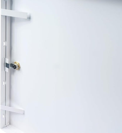 16" x 16" Lockable White Metal Access Panel. Service Shaft Door Panel with Key. Plumbing, Electricity, Heating, Alarm Wall Access Panel for Drywall. Bathroom Services Access Hole Cover.