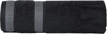 CASA COPENHAGEN® Solitaire Mix 6 Pieces Towel Set- White + Pine Grey, 600 GSM 2Bath Towel 2Hand Towel 2Washcloth, Designed in Denmark Made of Soft Egyptian Cotton for Bathroom, Kitchen & Shower