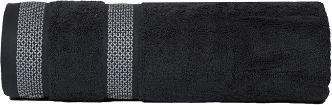 CASA COPENHAGEN Solitaire Towels, 4 Pieces Bath Towel Set- Pine Grey, 600 GSM Designed in Denmark Made of Soft Egyptian Cotton for Bathroom, Kitchen & Shower