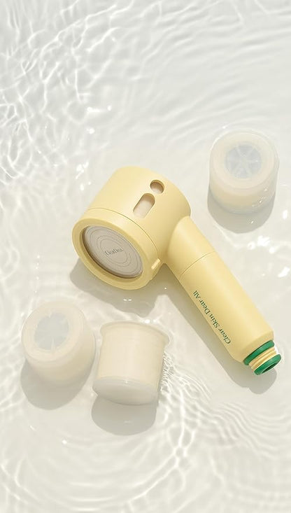 Glow On and On Shower Head & Minari + Cica Cartridge Set – Soothing Filter Shower Head Bundle with Connector Case Holiday Gift Set