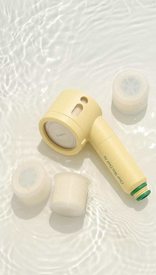 Glow On and On Shower Head & Vitamin B12 Cartridge Set – Filter Shower Head + Skin Vitality Vitamin Cartridge + Leak-Proof Connector Case Holiday Gift Set