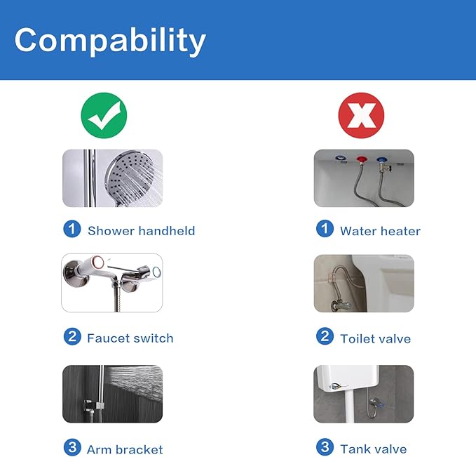 RUMOSE 118 inches Shower Hose Shower Head Extension Tube Extra Long Stainless Steel Shower Hose Attachment Flexible Handheld Shower Sprayer Hose, Brushed Nickel
