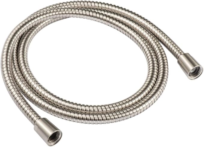 72-inch Extra Long Brushed Nickel Shower Hose Replacement, 304 Stainless Steel Made Long Hand Held Shower Hose With Brass Fitting (72-inch, Brushed Nickel Finish)