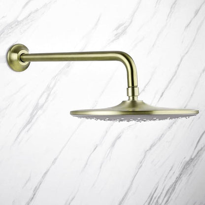 BESTILL 16 Inch L-Shaped Shower Head Extension Arm, Shower Arm and Flange Included, Brushed Gold