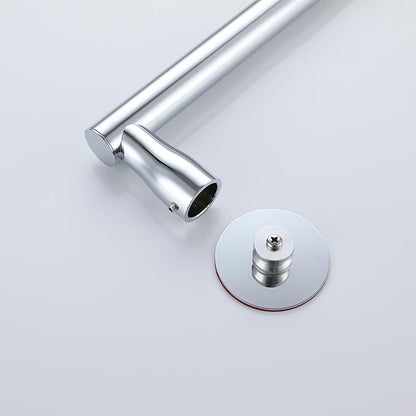 RRAJJ Shower Slide bar That is Installed by pasting or Punching Holes，Adjustable Height 28 inch of All SUS304 Stainless Steel Shower Head Holder(All Stainless Steel- Chrome)