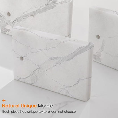 Hand Towel Bar for Bathroom Vanity Countertop 1-Tier Towel Holder Free Stand with Heavy Marble Base Thicken Steady, Gold Stainless Steel AN7002GD