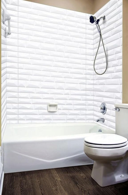 From Plain To Beautiful In Hours Vista - Tub and Shower Wall Panels Surround - Gloss White