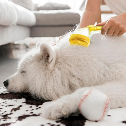 Dog Bath Brush, Pet Grooming Massage Scrubber for Long and Short Hair, 2025 Model (red)