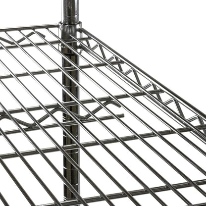 Shelving Inc. 24" d x 30" w x 84" h Chrome Wire Shelving with 5 Tier Shelves, Weight Capacity 500lbs Per Shelf